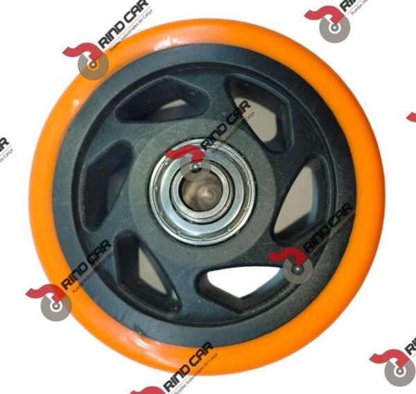 Rueda 4"X 1-1/4" Naranja Capacidad.120Kg - Image 2