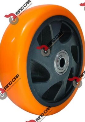 Rueda 5"X 1-1/4"Naranja  Capacidad de Carga.130Kg
