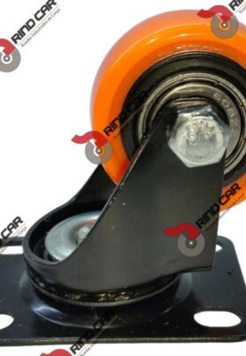 Rueda Rodaja Naranja PU C/Balero Giratoria 2" X 1"  CAP Carga 50Kg