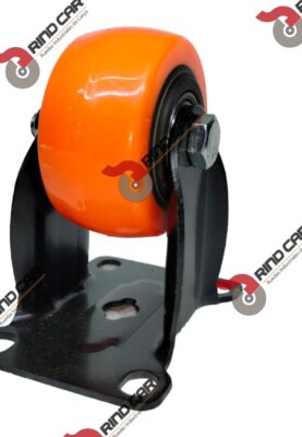 Rueda Rodaja Naranja PU C/Balero Fija. 2-1/2" x 1-1/4"Cap. 80Kg