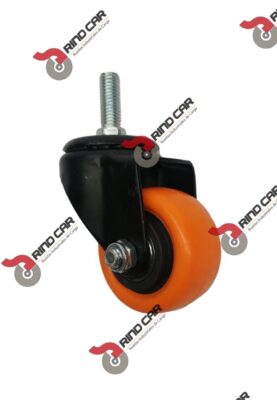 Rodaja Giratoria  2-1/2" x 1-1/4"  Rosca 12mm Cap.80Kg