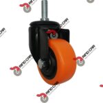 Rueda Rodaja Giratoria 3" x 1-1/4" Rosca 12mm Cap.100Kg