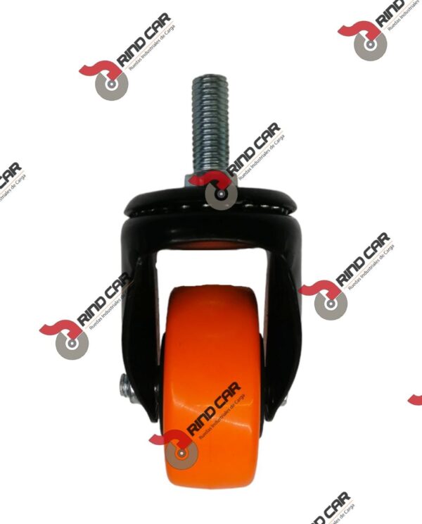 Rueda Rodaja Giratoria 3" x 1-1/4" Rosca 12mm Cap.100Kg - Image 3