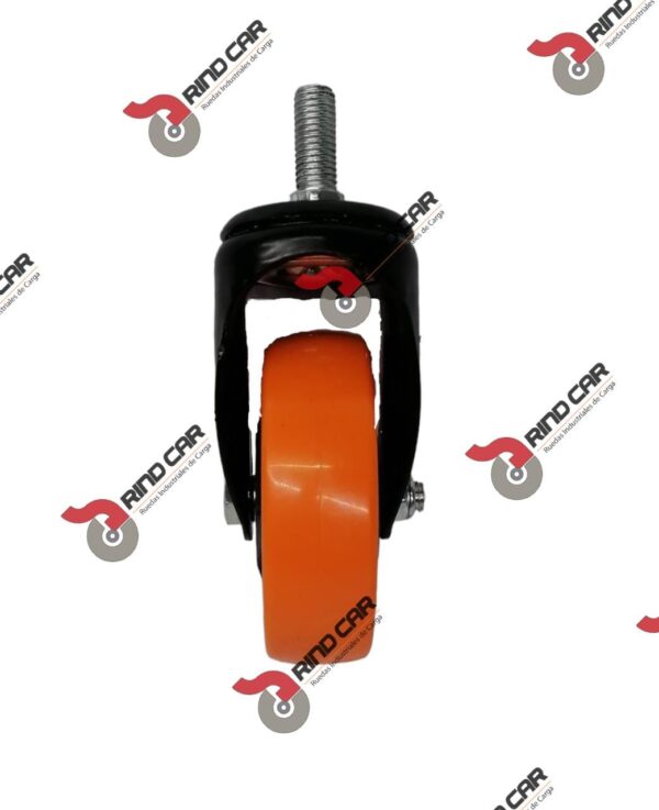 Rueda Rodaja Giratoria 4" x 1-1/4"Rosca 12mm Cap.120Kg - Image 3