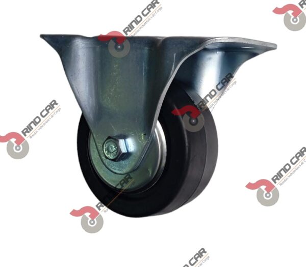 Rueda Rodaja Industrial Fija 4"Rueda De Hule Con Balero,Cap140kg