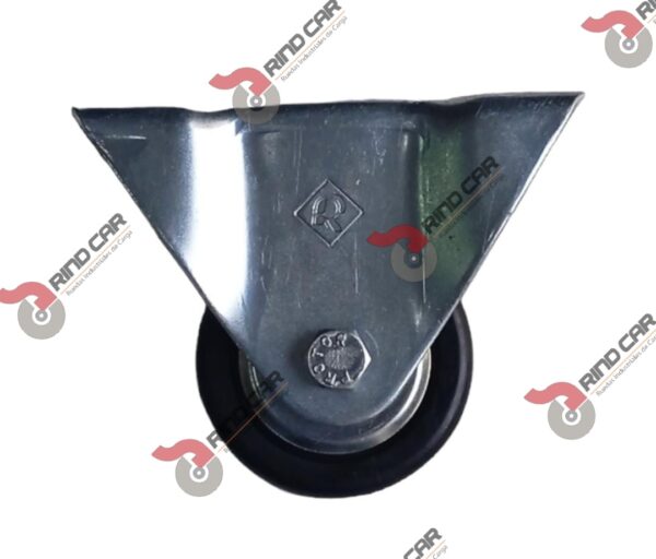 Rodaja Industrial 2 1/2"Rueda De Hule con Balero Placa Fija Cap.80kg - Image 3