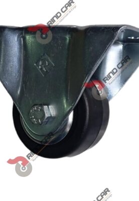 Rodaja Industrial 2 1/2"Rueda De Hule con Balero Placa Fija Cap.80kg
