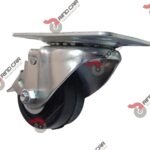 Rodaja Industrial 2 1/2" Rueda de Hule con Balero placa giratoria Cap 80k