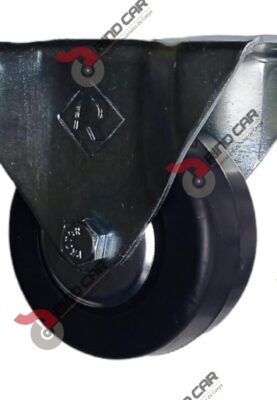 Rodaja Industrial 3" De Hule Con Balero,Placa Fija,Cap 110kg