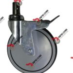 Rueda Rodaja Giratoria 8" Con Freno Total Cap.660lbs