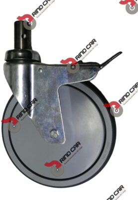 Rueda Rodaja Giratoria 8" Con Freno Total Cap.660lbs