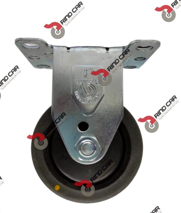 Rueda Rodaja Fija  3"X1-1/4" Placa Termo Esd Cap.200LBS