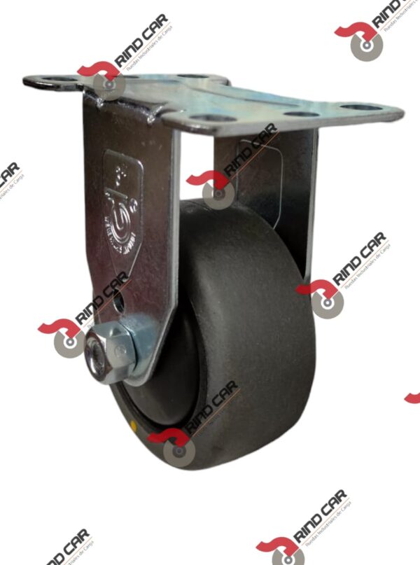 Rueda Rodaja Fija  3"X1-1/4" Placa Termo Esd Cap.200LBS - Image 2