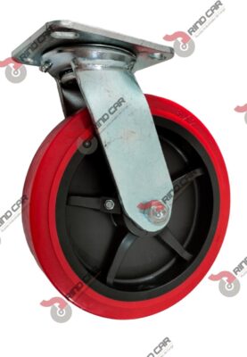 Rueda Rodaja Giratoria  8"X2" Poliuretano C/Polipropileno  Cap. 370Kg