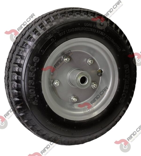 Rueda Neumática 12" C/Superior Rin-6 Cap.180/210 kg - Image 3