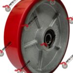 Rueda Rodaja de Direccion P/Patin Fierro Vaciado PU 8X2"