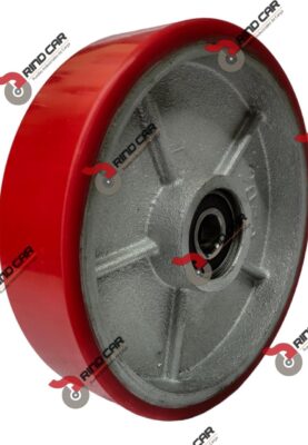 Rueda Rodaja de Direccion P/Patin Fierro Vaciado PU 8X2"
