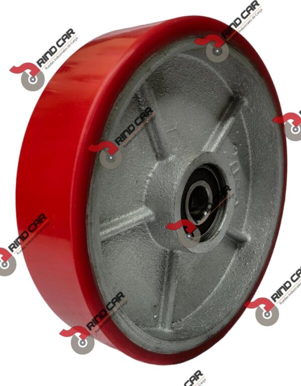 Rueda Rodaja de Direccion P/Patin Fierro Vaciado PU 8X2"