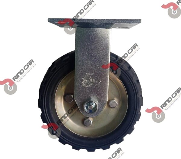 Rodaja fija De 6"X2" Rueda De huele Tipo Tractor Lamina tropicalizada Cap Carga 110Kg - Image 2