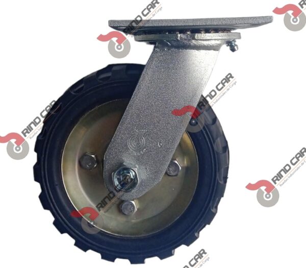 Rodaja Giratoria De 6"X2" Rueda De huele Tipo Tractor Lamina tropicalizada Cap Carga 110Kg - Image 3
