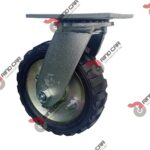 Rodaja Giratoria De 6"X2" Rueda De huele Tipo Tractor Lamina tropicalizada Cap Carga 110Kg