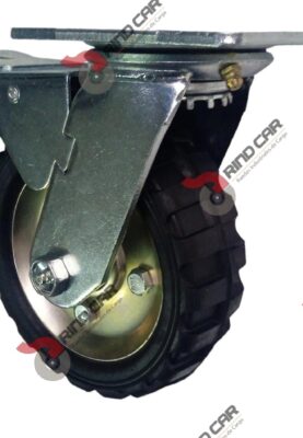 Rodaja Giratoria De 6"X2" Rueda De huele y Rin Lamina Con Fren total Cap Carga 110Kg