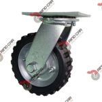 Rueda Rodaja Giratoria De 6"X2" Rueda De Hule Economica Tipo Tractor Lamina Cap Carga 100K