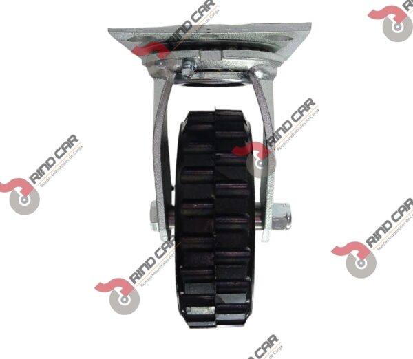 Rueda Rodaja Giratoria De 6"X2" Rueda De Hule Economica Tipo Tractor Lamina Cap Carga 100K - Image 2