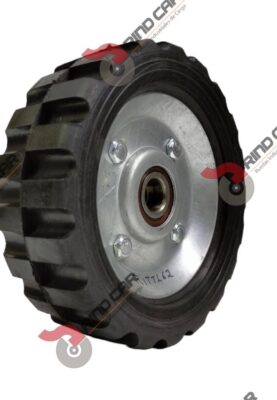Rueda De 6"X2-1/8" De Hule Tipo Tractor Industrial Rin Lamina Cap Carga 110Kg