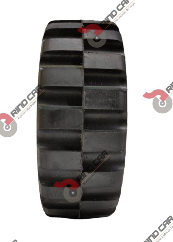Rueda De 6"X2-1/8" De Hule Tipo Tractor Industrial Rin Lamina Cap Carga 110Kg - Image 3