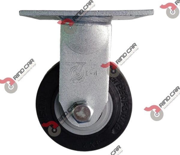 Rodaja Colson Fija De 4"X2" Rueda  Perfora Rubber Cap. Carga  400 Lbs - Image 3