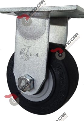 Rodaja Colson Fija De 4"X2" Rueda  Perfora Rubber Cap. Carga  400 Lbs