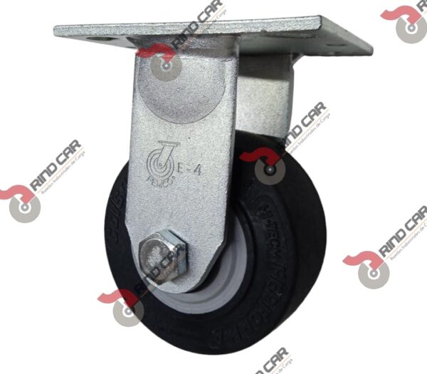 Rodaja Colson Fija De 4"X2" Rueda  Perfora Rubber Cap. Carga  400 Lbs