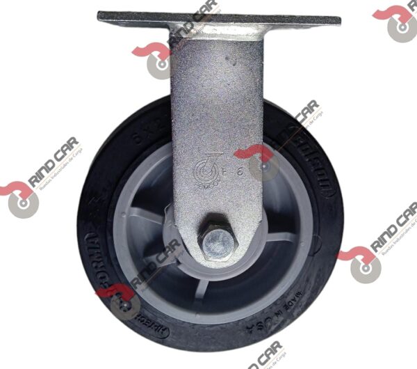 Rodaja Colson Fija De 6"X2" Rueda Performa Rubber Cap. Carga 600 Lbs - Image 3