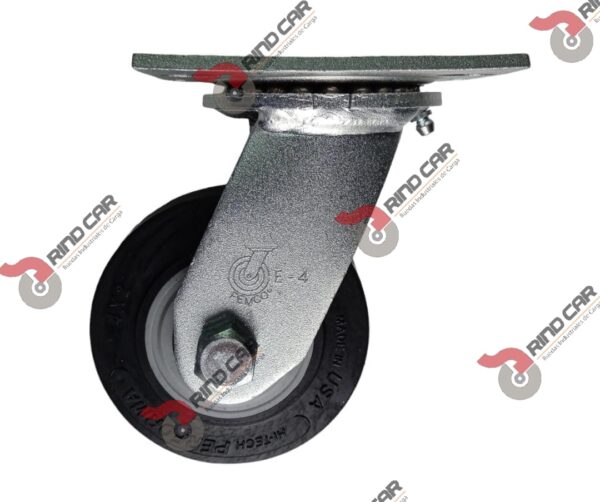 Rodaja Colson Giratoria De 4"X2" Rueda Performa Rubber Cap. Carga 400 Lbs - Image 3