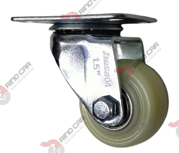 Rodaja Giratoria De 1-5/8" De Polivinil (Blanca) Cap.20kg