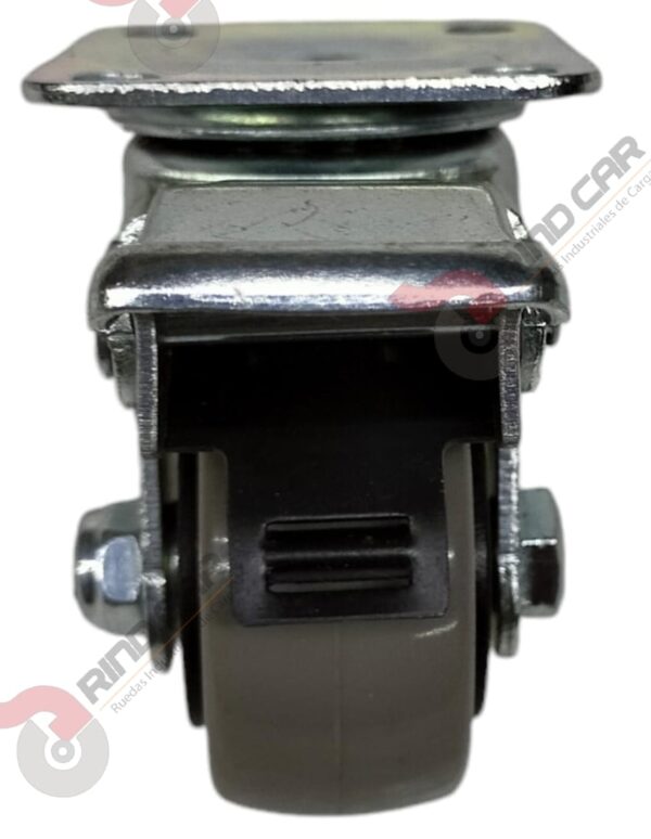 Rodaja C/Freno Total Giratoria De 1-5/8" De Polivinil (Gris) Imsa Cap.20kg - Image 2