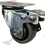 Rodaja C/Freno Total Giratoria De 1-5/8" De Polivinil (Gris) Imsa Cap.20kg