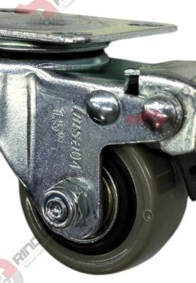 Rodaja C/Freno Total Giratoria De 1-5/8" De Polivinil (Gris) Imsa Cap.20kg