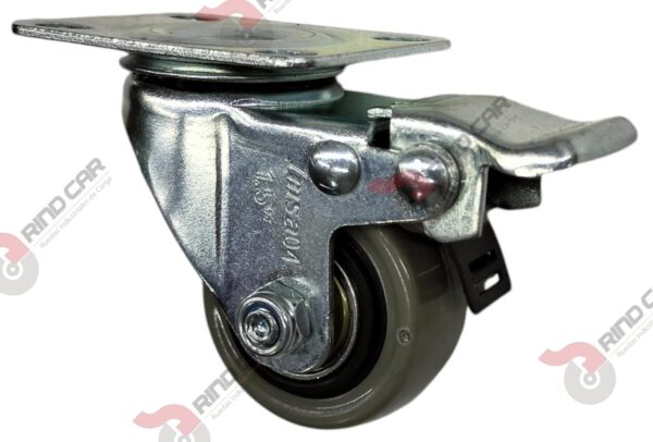Rodaja C/Freno Total Giratoria De 1-5/8" De Polivinil (Gris) Imsa Cap.20kg