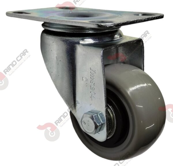 Rueda Rodaja Giratoria De 2" De Polivinil (Gris) Imsa Cap.30kg