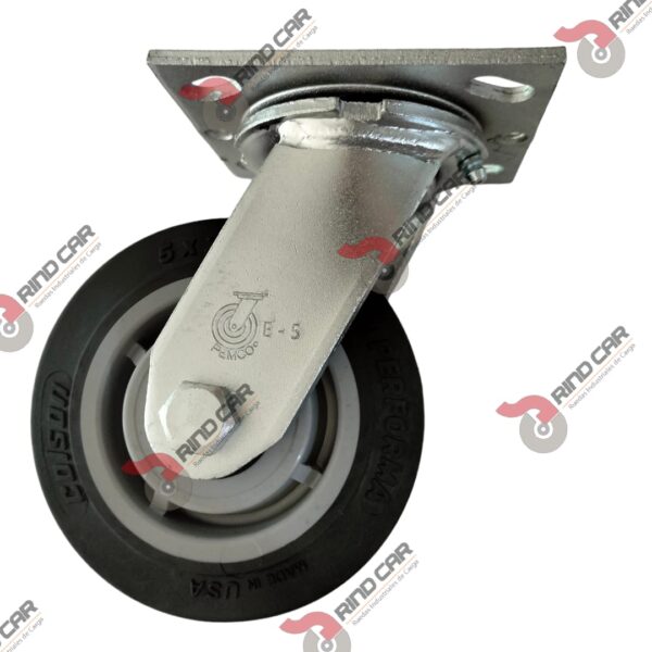 Rodaja Colson Giratoria De 5"X2" Rueda Performa Rubber Cap.Carga 600 Lbs - Image 2