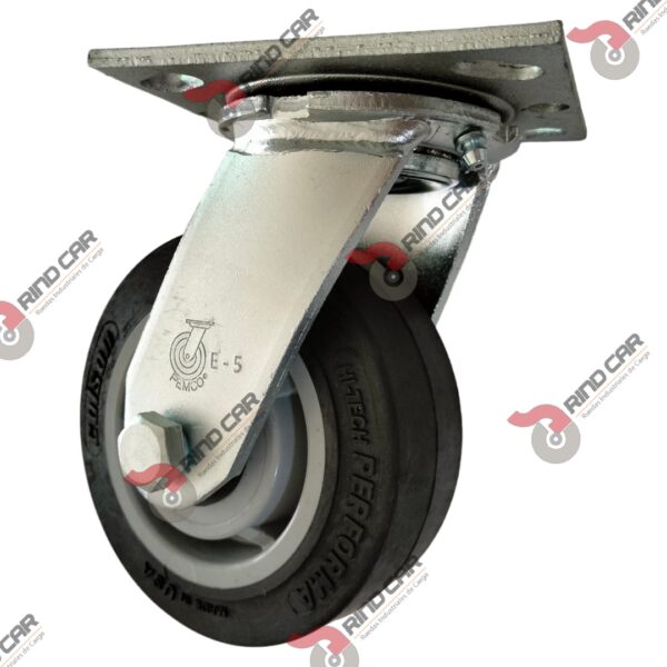 Rodaja Colson Giratoria De 5"X2" Rueda Performa Rubber Cap.Carga 600 Lbs