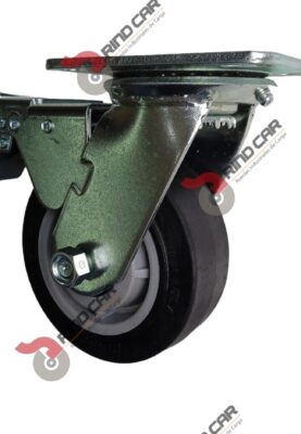 Rodaja Giratoria Con Freno Total De 5"X2" Rueda Performa Rubber Cap Carga 500 Lbs (copia)