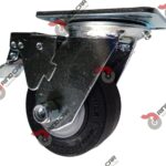 Rodaja Giratoria Con Freno Total De 4"X2" Rueda Performa Rubber Cap Carga 400 Lbs