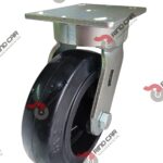 Rodaja Giratoria Alto Impacto 6"x2" fierro hule cap. 320 Kg