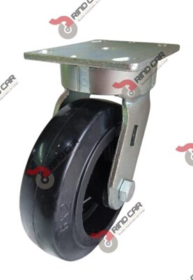 Rodaja Giratoria Alto Impacto 6"x2" fierro hule cap. 320 Kg