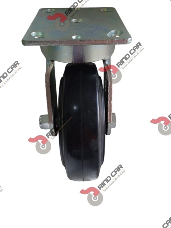Rodaja Giratoria Alto Impacto 6"x2" fierro hule cap. 320 Kg - Image 3