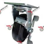 Rodaja Giratoria con freno 6"x2" fierro hule cap. 249 Kg