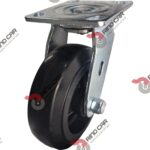 Rodaja Giratoria 6"x2" Fierro Hule Vulcanizado Cap.249 Kg